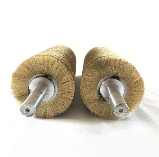 Brush Roller of Steel Wire Copper Wire Abrasive Wire Brush Roller Wood Polishing Brush Grinding Roller